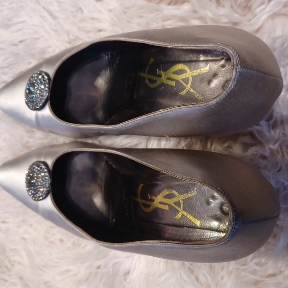 YSL vintage  satin  heels - Picture 9 of 15